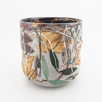 Eva Bengtsson, a signed vase/bowl "Yes please" own workshop.