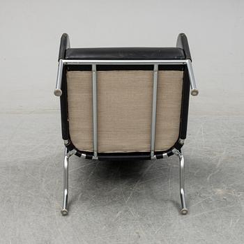 Mats Theselius, a 'Bruno' tubular steel and leather lounge chair, Källemo AB, designed in 1997.