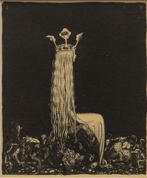 John Bauer, "Prinsessan och småtrollen".