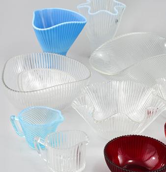 GLASSERVIS, 67 delar, glas, mestadels "Reffla", Arthur Percy, Gullaskruf, formgiven 1952.