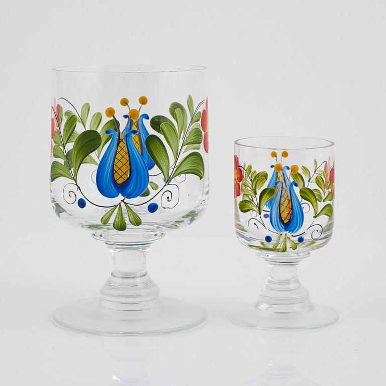 Glass service, 23 pieces, second half of the 20th century.