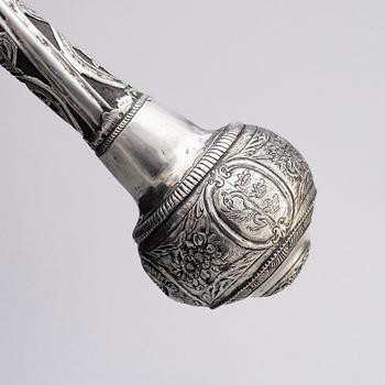 A staff of office (insignia), silver, Netherlands, dated 1793.