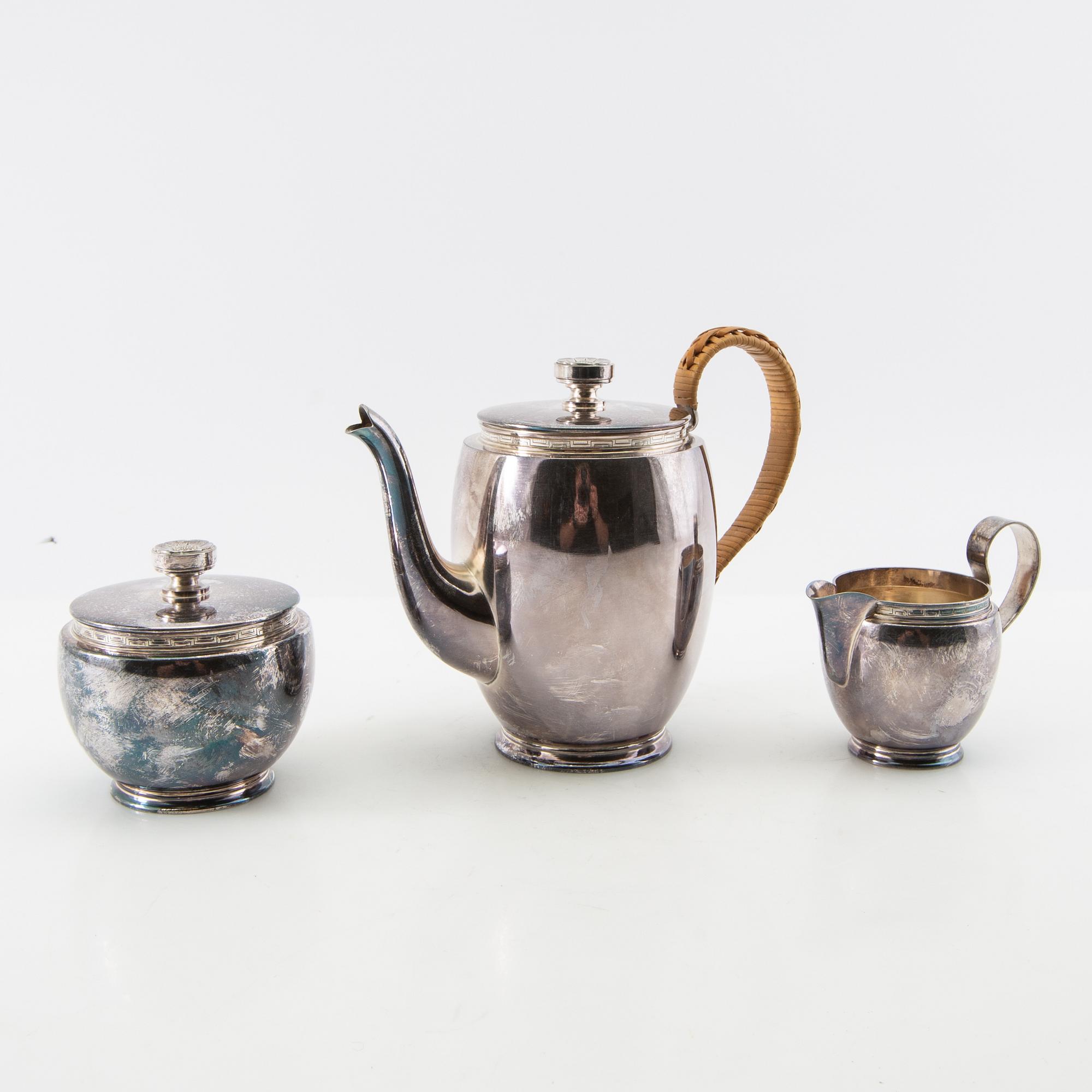 Coffee service 3 dl GAB silver-plated, 1940s.