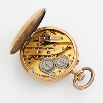 Pocket watch, 14K gold, 32 mm.