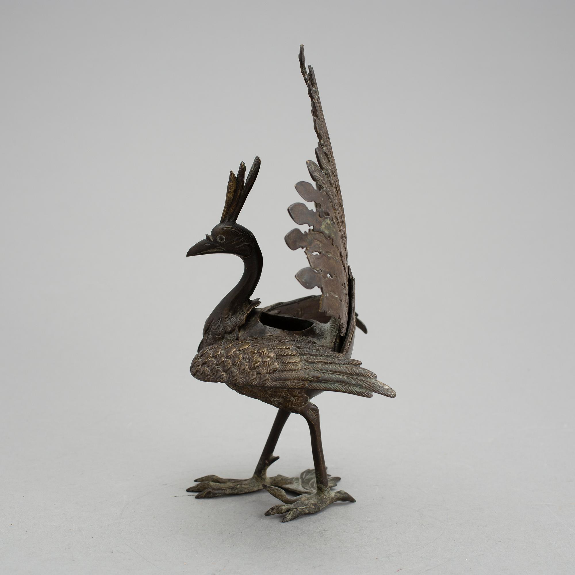 RÖKELSEKAR, brons. Kina, 1800-talets slut.