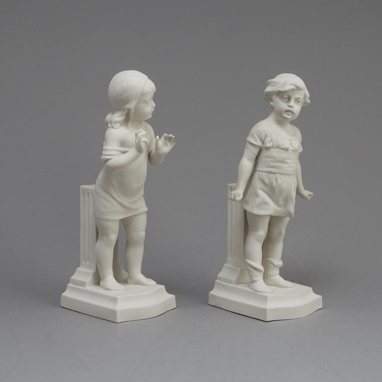 TWO PARIAN FIGURES, Gustafsberg 1911 and 1920.