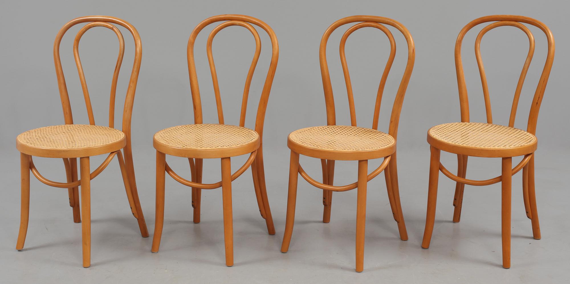 STOLAR, 4 st, Thonet-stil, 1900-talets andra hälft.