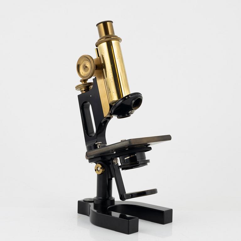 A microscope with accessories, Bausch & Lomb Optical Co. Rochester N.Y, early 20th Century.