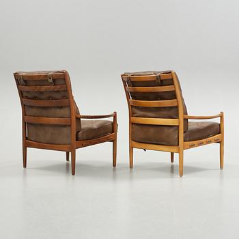 FÅTÖLJER, ett par, "Läckö hög", Ingemar Thillmark, OPE möbler.