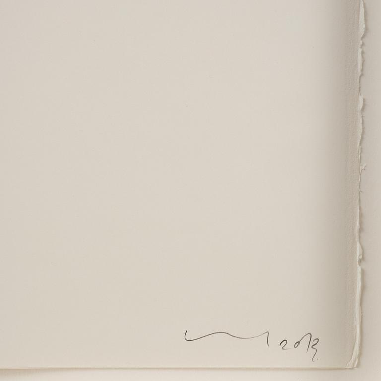 Callum Innes, "Ivory Black Blue / Quinacridone Gold (no. 59)".