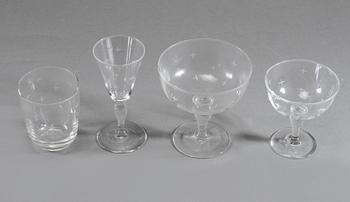 Glasservis, 48 delar, Kosta, design Elis Bergh.