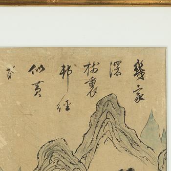 Unidentified artist, four paintings, ink and colour on paper, Korea, around 1900.