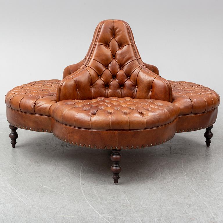 A leather sofa, England.