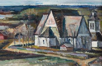 Mikko Carlstedt, Vy med Sääksmäki kyrka.