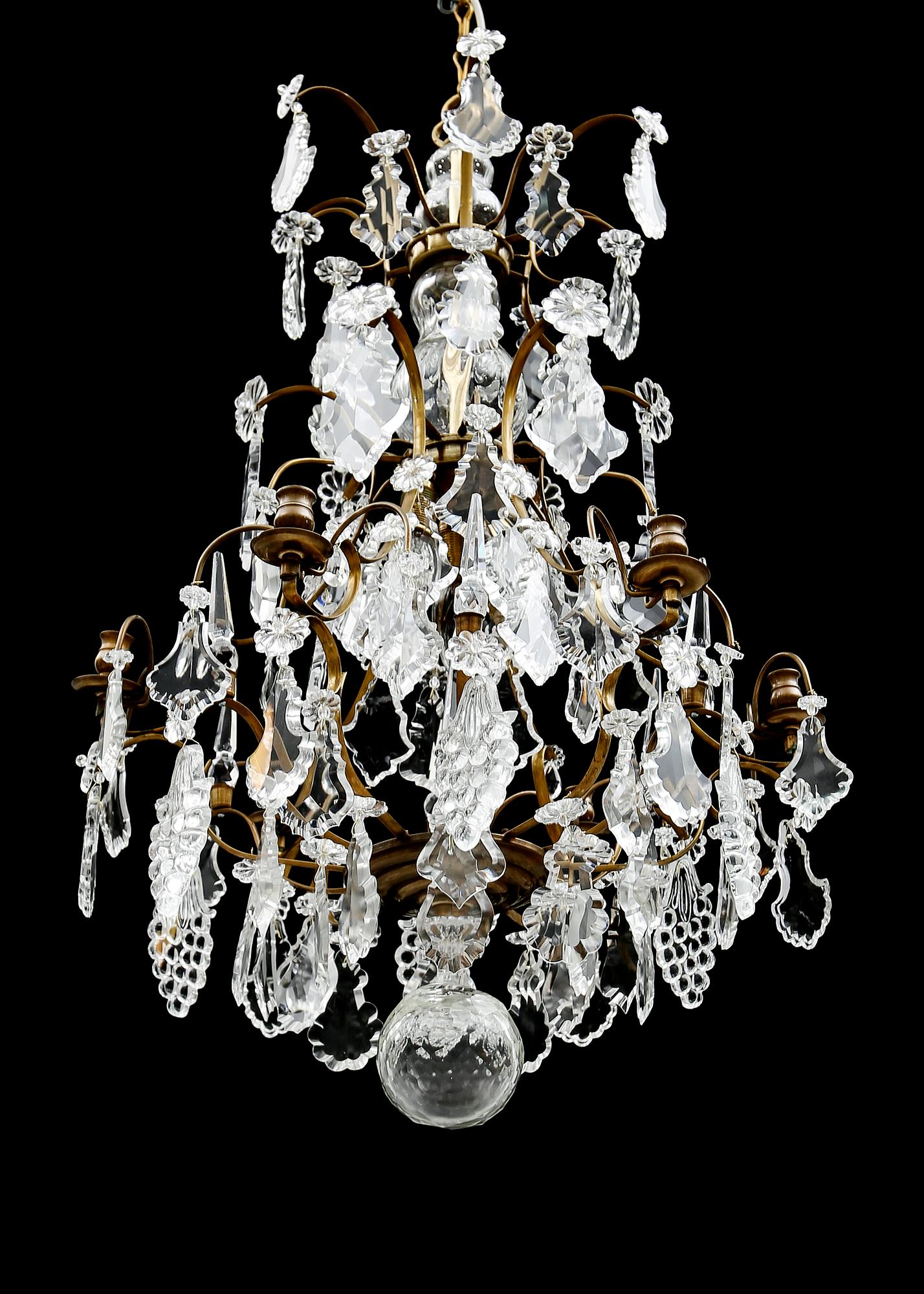 LJUSKRONA, barockstil, 1900-/2000-tal. Höjd 86 cm.