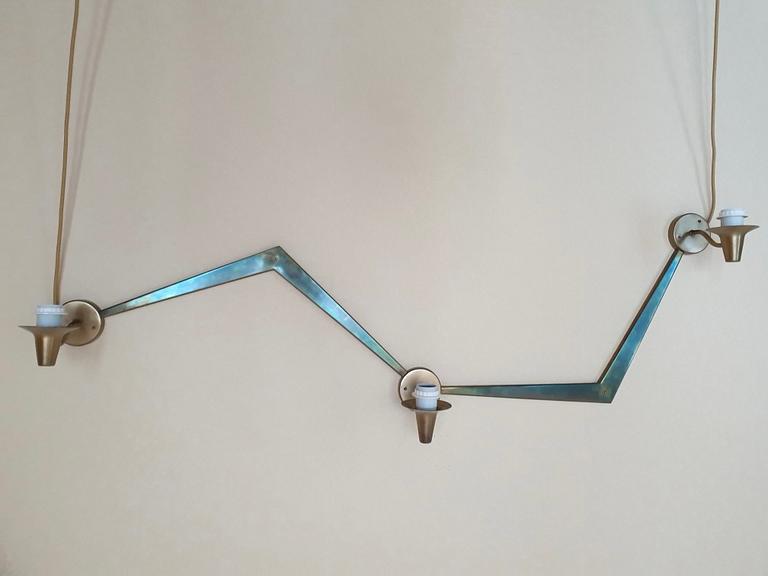Harald Notini, attributed to, custom-made wall lamp, possibly by Arvid Böhlmarks Lampfabrik 1950s.