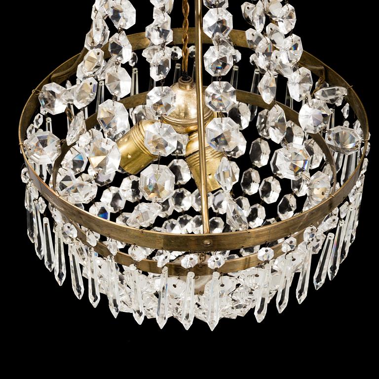 A Gustavian style ceiling lamp, first half of the 20th century.