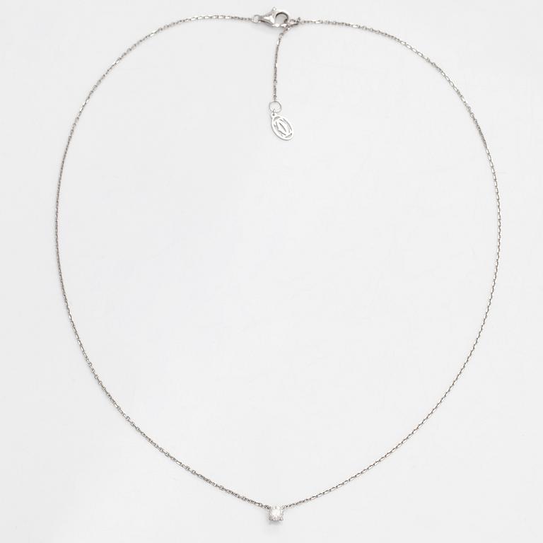 Cartier, halsband, "1895", 18K vitguld med briljantslipad diamant.