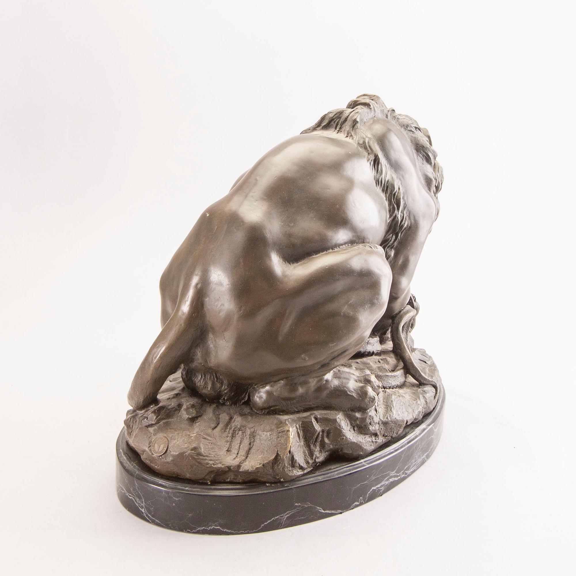 Antoine Louis Barye, after signed bronze sculpture.