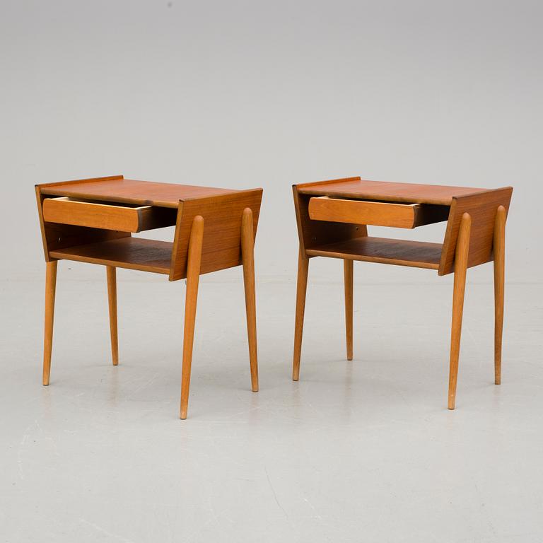 SÄNGBORD, ett par, 1900-talets tredje kvartal.