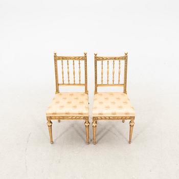 A set of four early 20th century Louis XVI-style chairs.