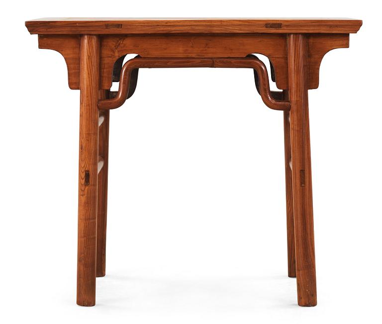 A softwood table, Qing dynasty (1662-1912).