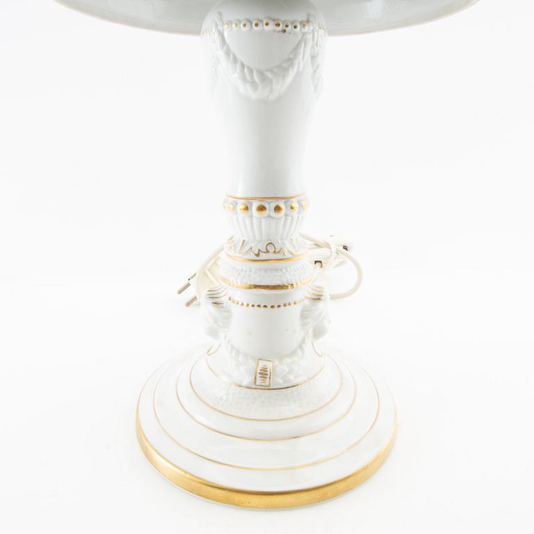 Table lamp Plaue Germany first half/mid 20th century porcelain.