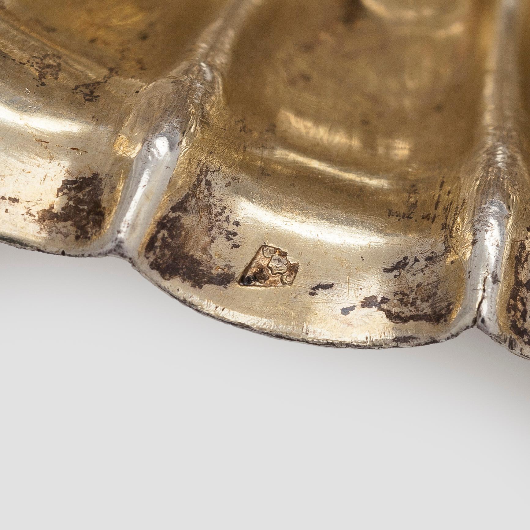 A gilded silver ladle, Paris, France after 1838, likely 19th century.