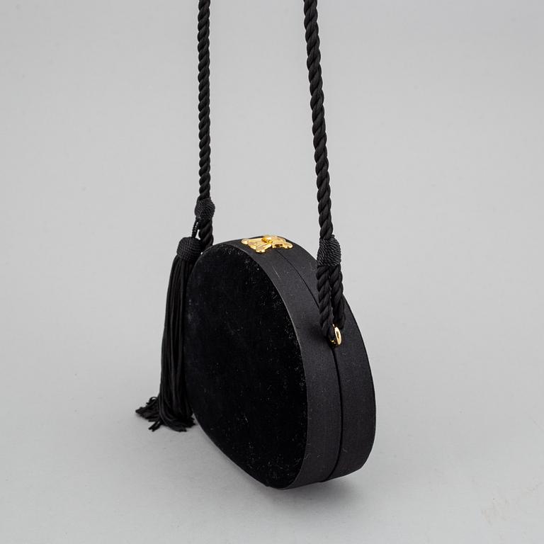 CELINE, a velvet evening clutch/shoulder bag.
