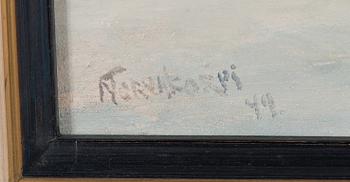 Nikolai Tervakorpi, oil on canvas, signed and dated -49.