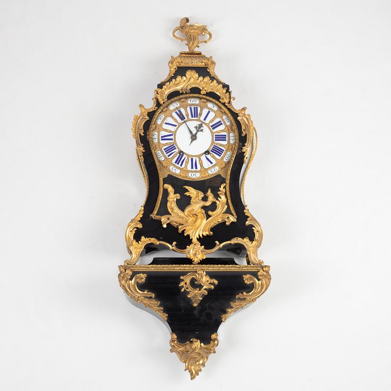 A Swedish rococo-style striking bracket clock, later part 19th century.