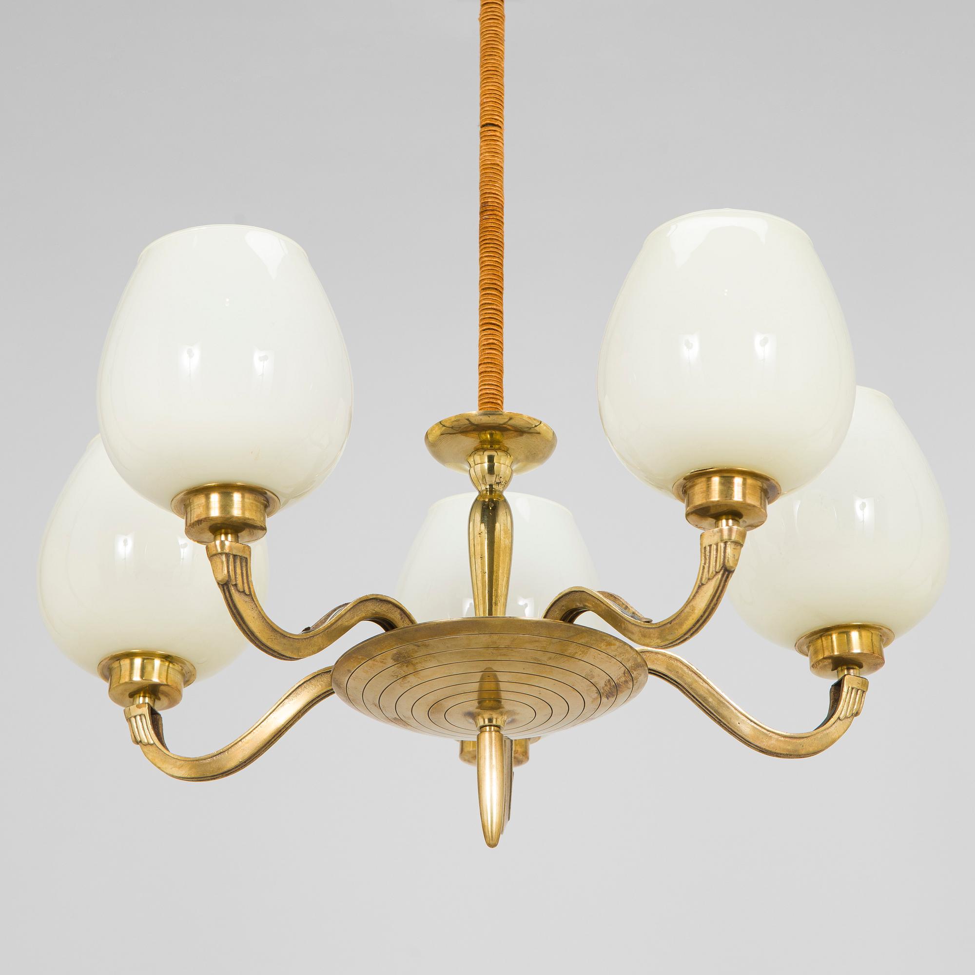 Paavo Tynell, taklampa modell 1381, Taito, 1930-tal.