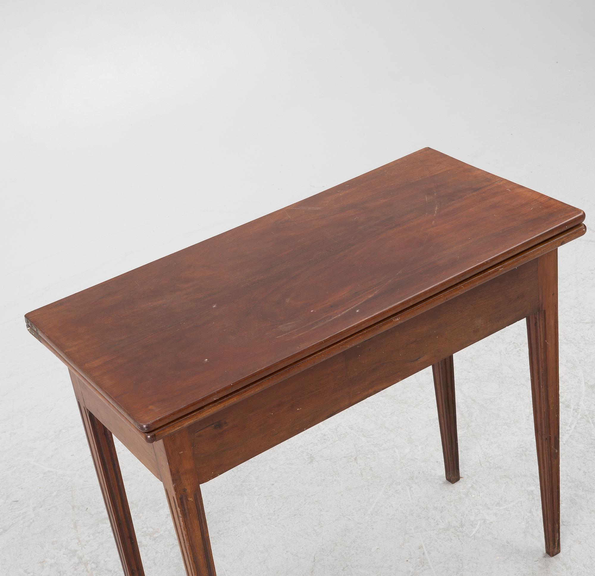Game table, Gothenburg, circa 1800.