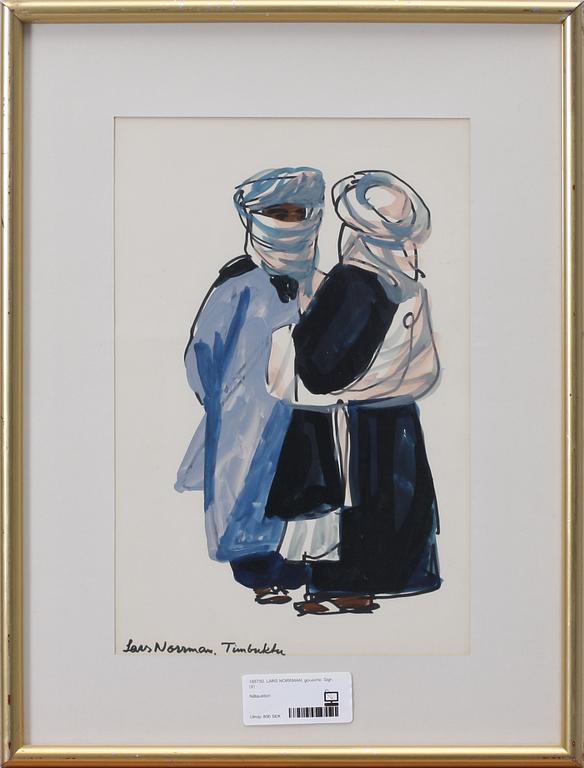 LARS NORRMAN, gouache. Sign.