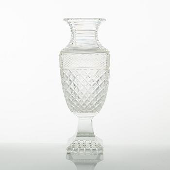 A glass vase, around the year 1900.