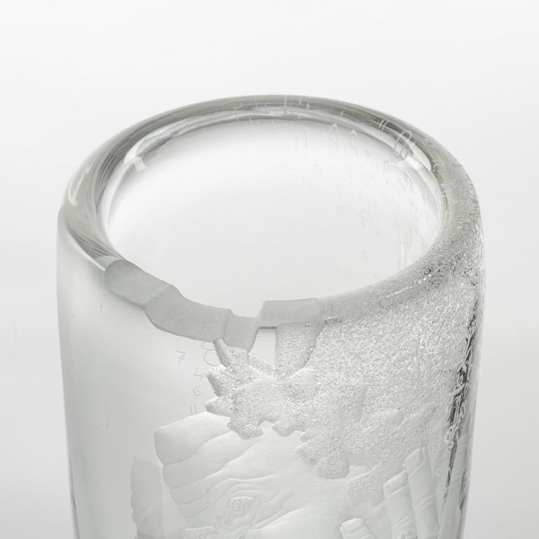 Mats Jonasson, vas, "På heder och samvete", Målerås Glasbruk, 4/10, 1989.