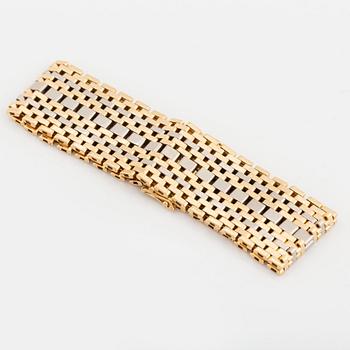 Armband, 18K rött och vitt guld, korridorlänk.