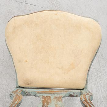 A rooco chair, mid-18th century.