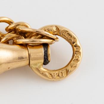 Bracelet and neck chain/watch chain, 18K gold.