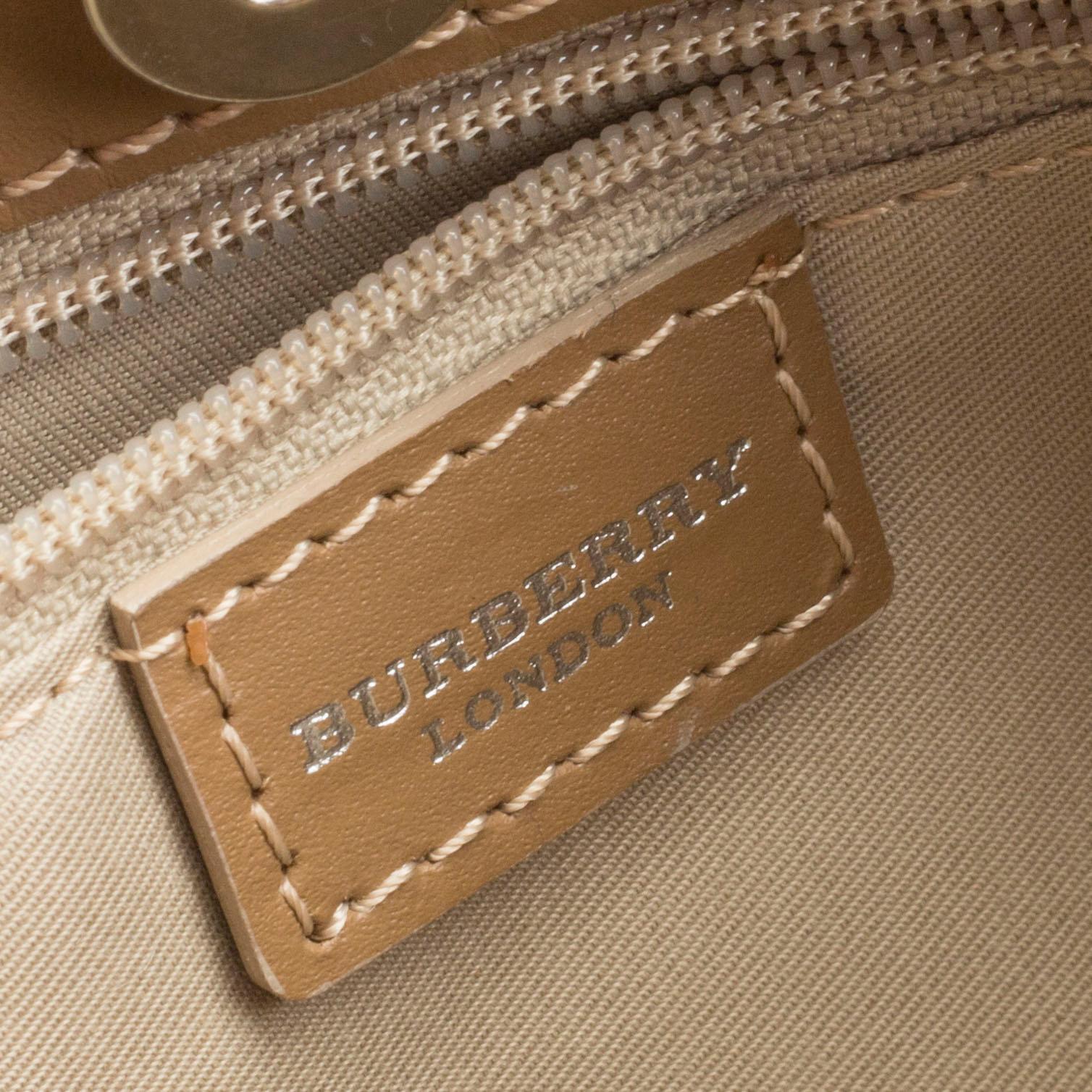BURBERRY small handbag Pink Nova check canvas.