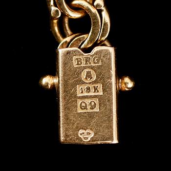 BERLOCKARMBAND, 18 k guld, 1966. Vikt ca 22 gram.