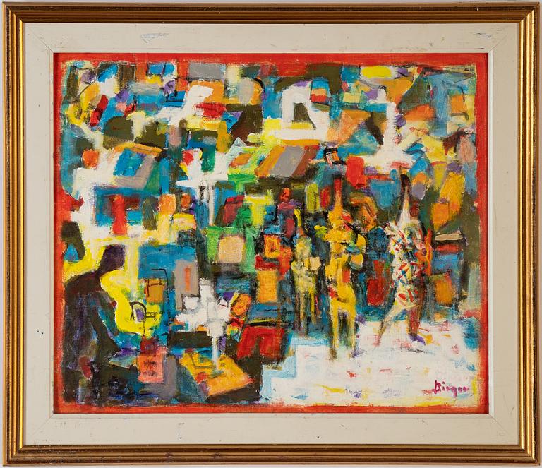 Birger Birger-Ericson, oil on canvas/paper-panel, signed.