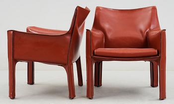 KARMSTOLAR, ett par, "CAB", Mario Bellini, Cassina.