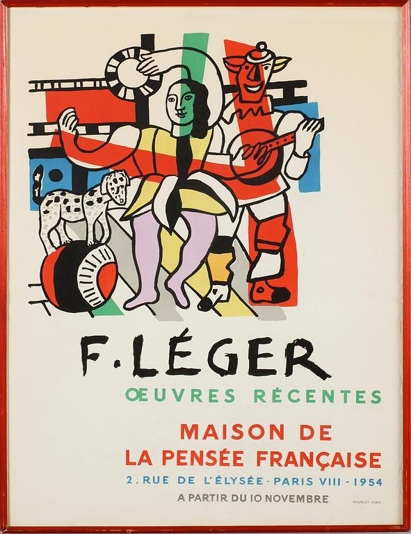 FERNAND LÉGER, efter, affisch, Mourlot Paris.
