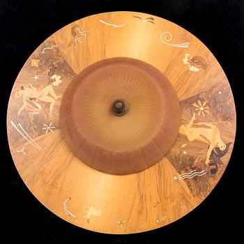 A 1930/40s ceiling light by Birger Ekman for Mjölby Intarsia.
