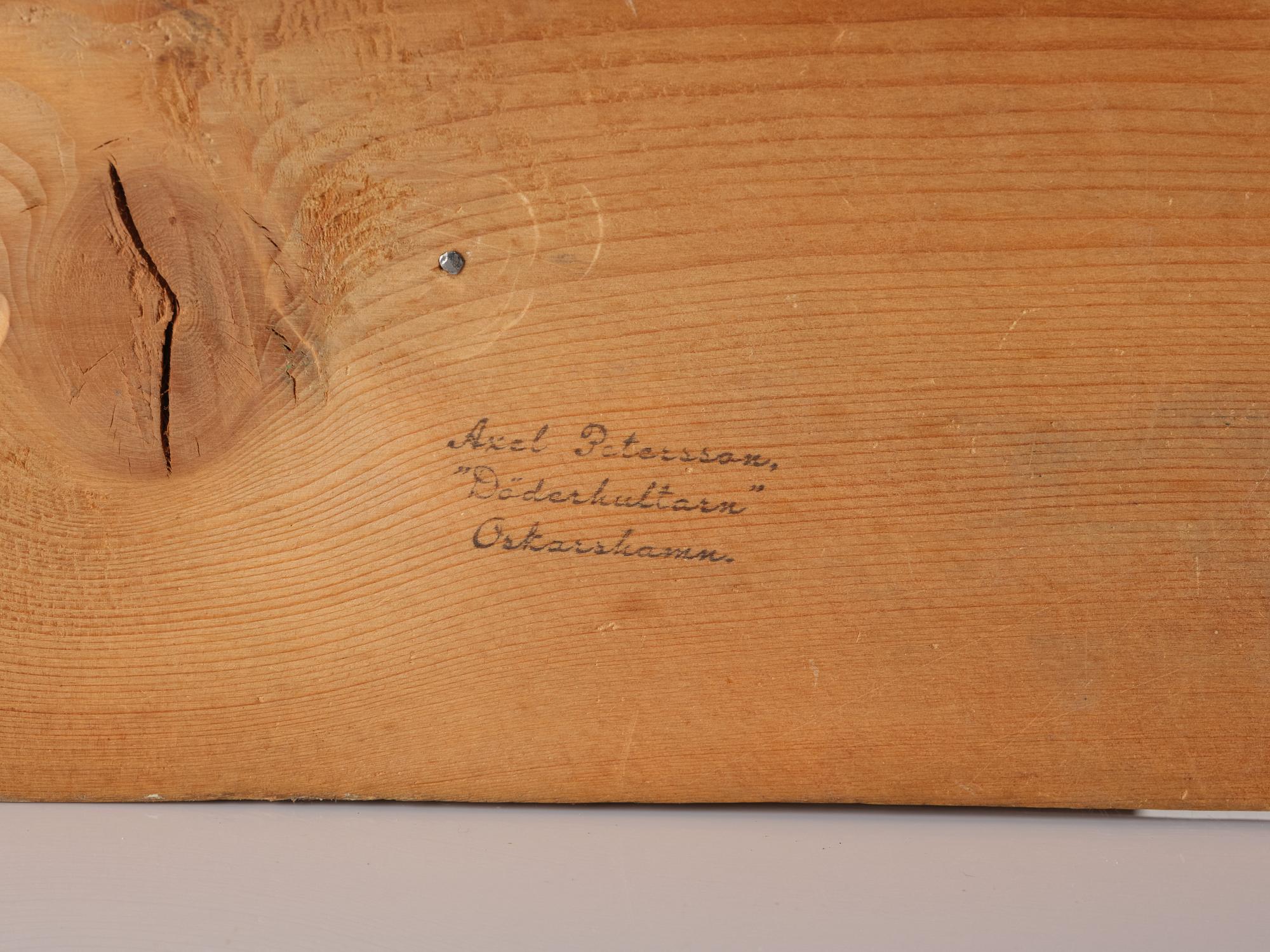 Axel Petersson Döderhultarn, 'Fingerkrok'.