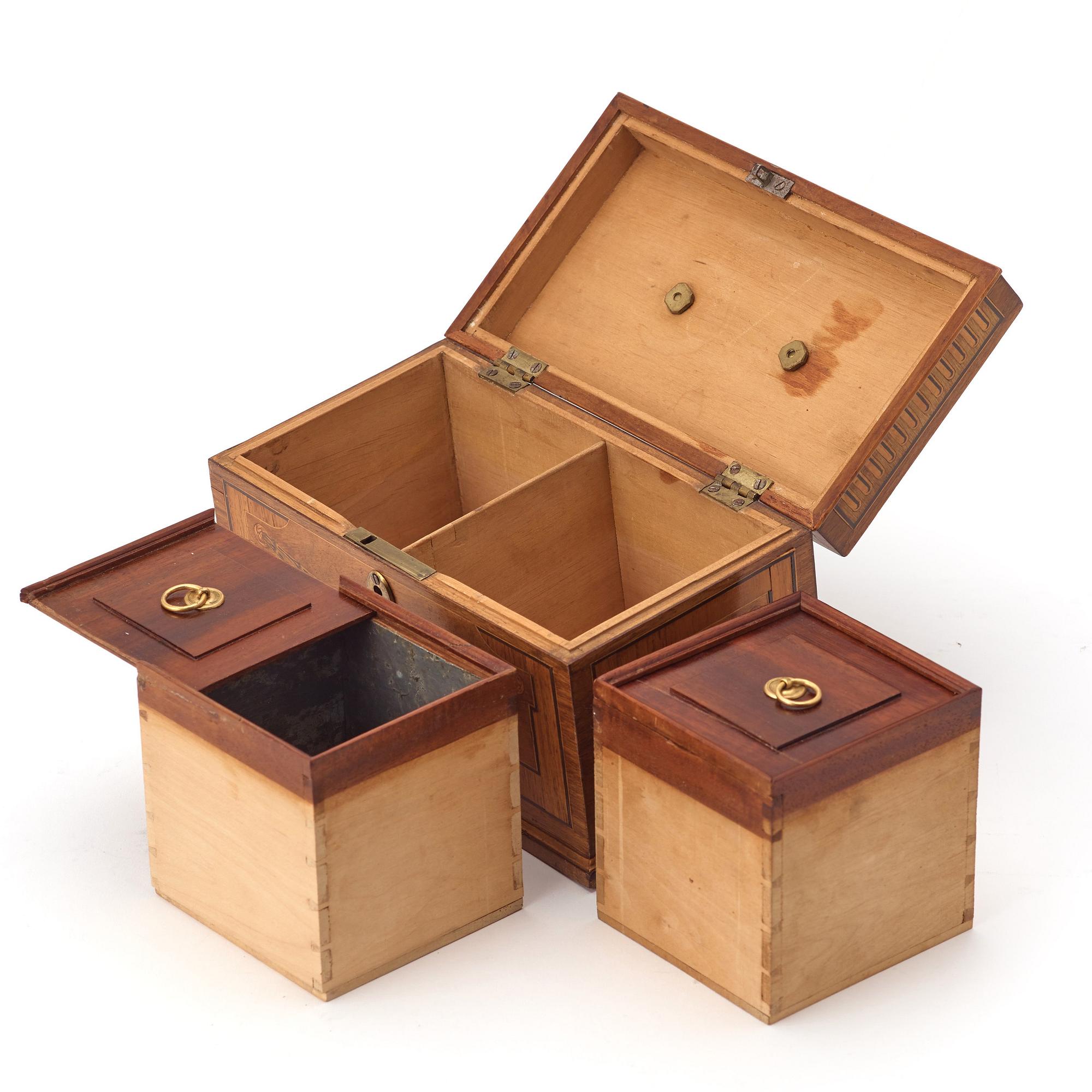 A Gustavian tea caddy by Georg Haupt (master 1770-84), not signed.