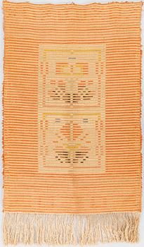 A 1930's Finnish long pile rug. Circa 105x68 cm.