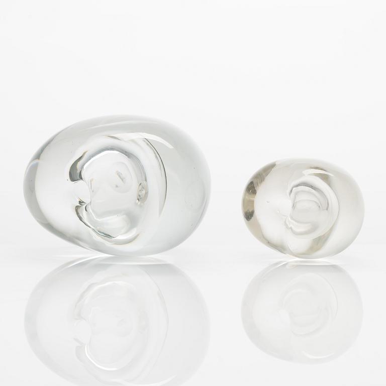 Timo Sarpaneva, Two glass objects "Heart". Iittala.