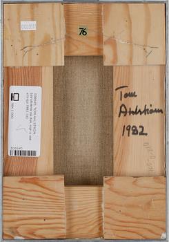 TOM AHLSTRÖM, blandteknik på duk, sign o dat a tergo 1982.